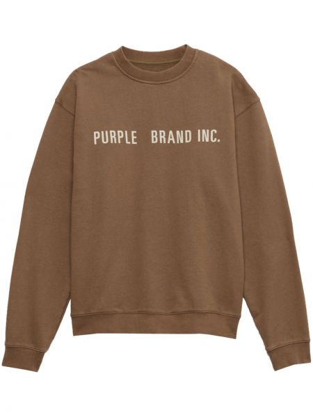 Βαμβακερός φούτερ με σχέδιο Purple Brand