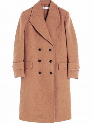 Płaszcz dwurzędowy Victoria Beckham, brązowy