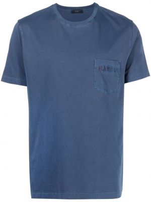 Тениска с принт Fay синьо