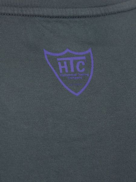 Koszulka bawełniana z nadrukiem z dżerseju Htc Los Angeles szara
