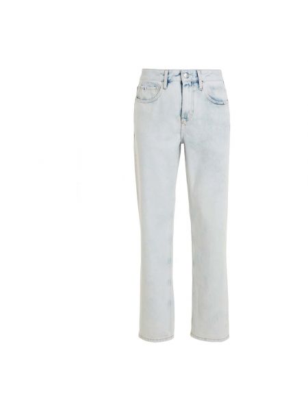 Proste jeansy Calvin Klein Jeans białe