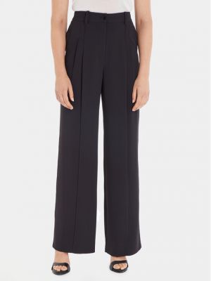 Voľné bavlnené priliehavé nohavice Calvin Klein čierna