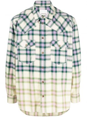 Camicia a quadri sfumato Marant verde