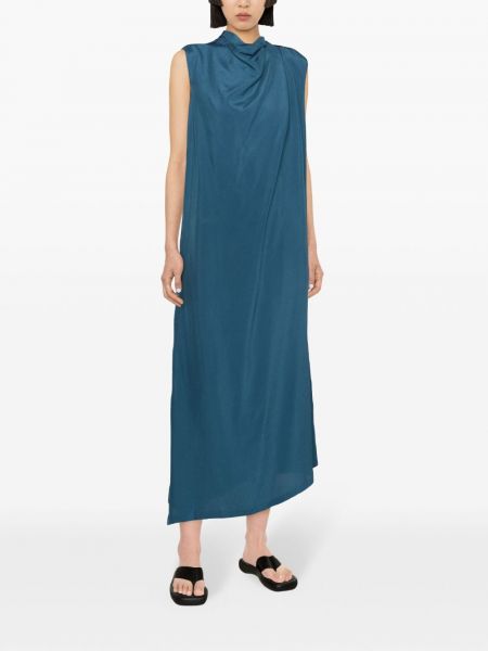 Drapované midi šaty Christian Wijnants modré