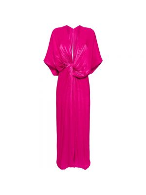 Różowa sukienka midi Costarellos
