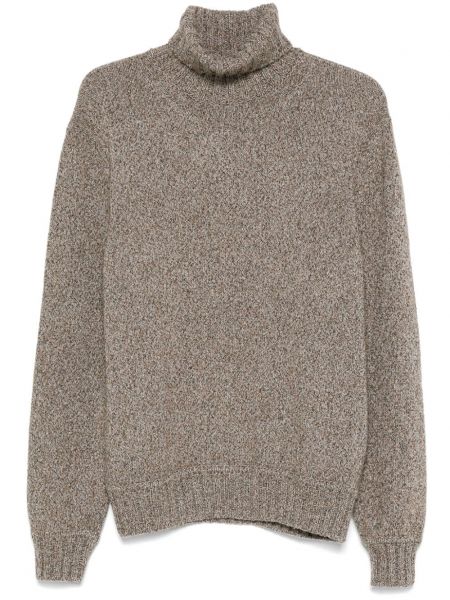 Lang sweater i kashmir Zegna brun