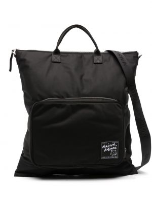 Τσάντα shopper Maison Kitsuné μαύρο