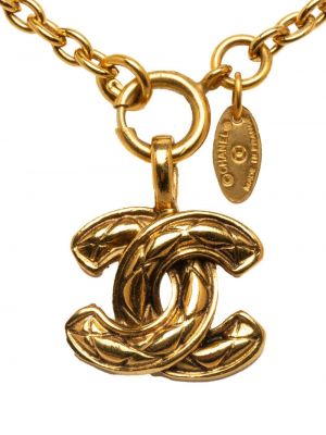 Prešívaný prívesok Chanel Pre-owned zlatá