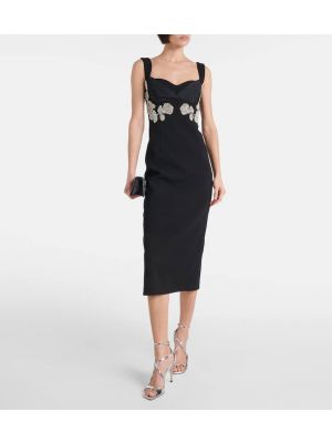 Μίντι φόρεμα με πετραδάκια Rebecca Vallance μαύρο