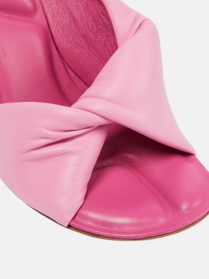 Kožené sandále Jacquemus ružová