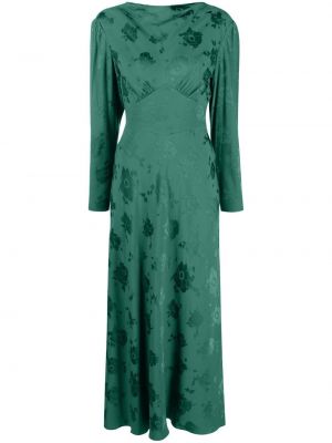 Sukienka koktajlowa żakardowa Rixo zielona