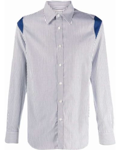 Camisa a rayas manga larga Alexander Mcqueen blanco