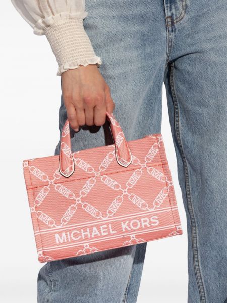 Žakárová bavlněná shopper kabelka Michael Michael Kors