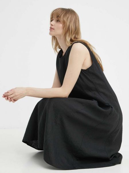 Lanena mini haljina Marc O'polo crna
