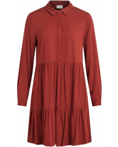 Košeľové šaty Vila červená