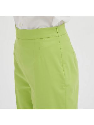 Pantalones chinos de cintura alta de algodón Moschino verde