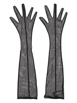 Γάντια από τούλι Maison Close μαύρο