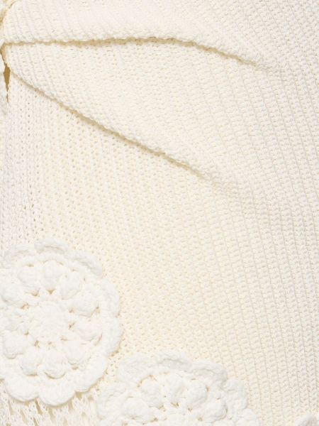 Памучна пола с ресни Weworewhat бяло