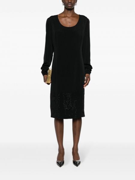 Robe mi-longue à imprimé Christian Dior Pre-owned noir