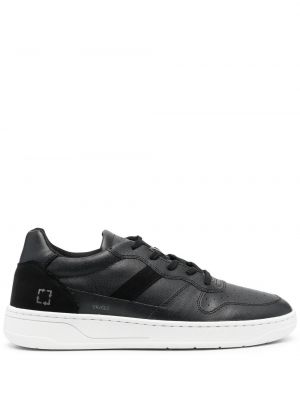 Semsket skinn sneakers D.a.t.e. svart