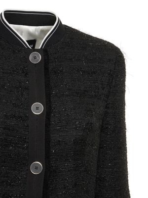 Bavlněná bunda se stojáčkem Giorgio Armani černá