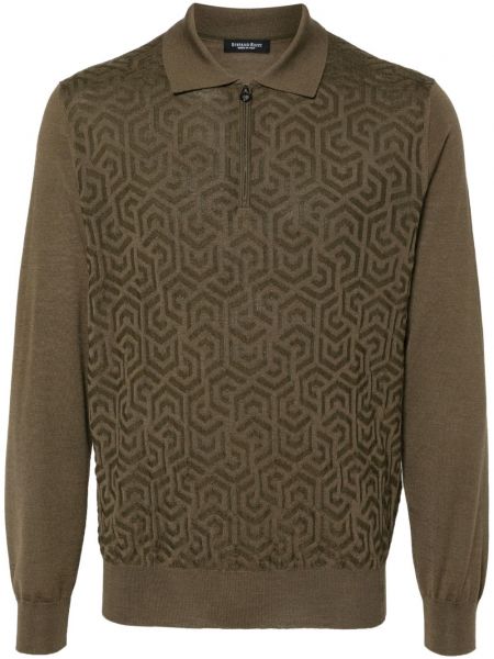 Poloshirt i jacquard stof Stefano Ricci grøn