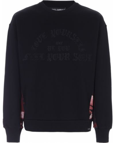 Трикотажная футболка с круглым вырезом Dolce &amp; Gabbana черная