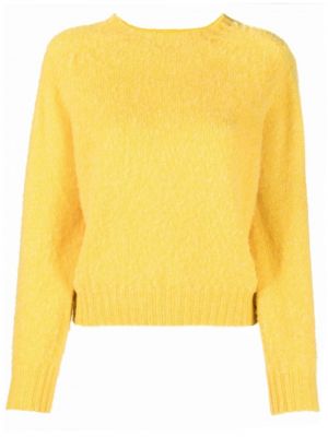Вълнен пуловер с кръгло деколте Mackintosh жълто