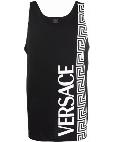 Camiseta con estampado Versace negro