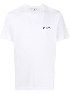 Trykt slank t-skjorte Off-white hvit