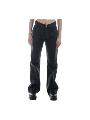 Jeansy relaxed fit Amish czarne