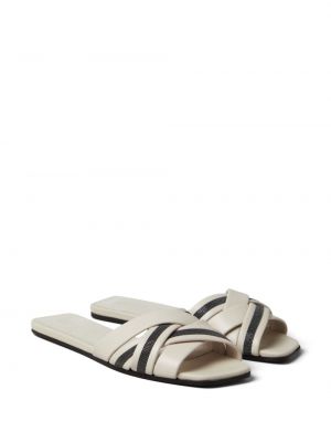 Kožené sandály Brunello Cucinelli bílé
