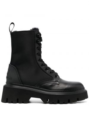 Leder stiefelette Woolrich schwarz