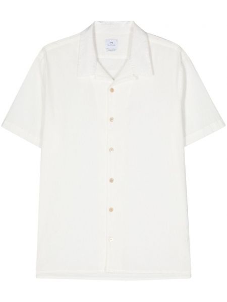 Βαμβακερό πουκάμισο Ps Paul Smith λευκό