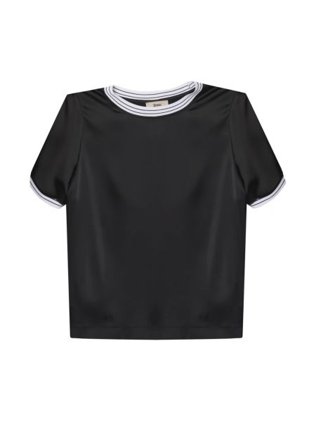 Satynowa koszulka Herno czarna