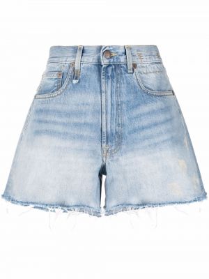 Jeansshorts med hög midja R13 blå