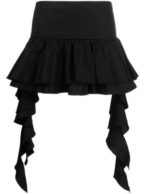 Mini spódniczka z baskinką drapowana Blumarine czarna