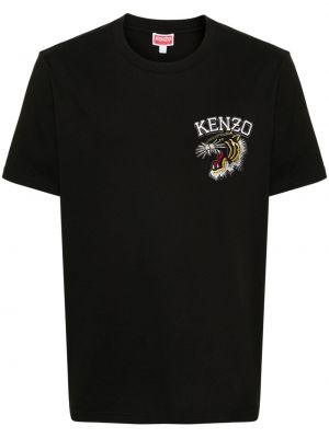 Kokvilnas t-krekls Kenzo melns