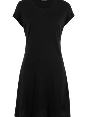 Платье-рубашка с коротким рукавом Bpc Bonprix Collection черное