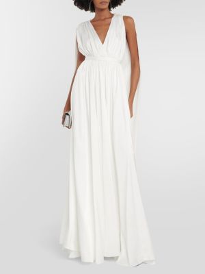 Σατέν μάξι φόρεμα Safiyaa λευκό