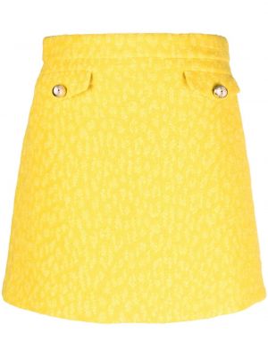 Jupe taille haute en tweed Kate Spade jaune