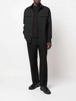 Přiléhavá košile s knoflíky Karl Lagerfeld černá