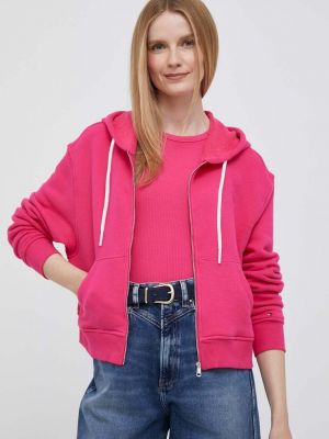 Однотонний светр з капюшоном Tommy Hilfiger рожевий
