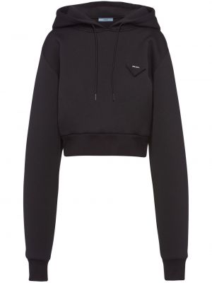 Fleece hoodie Prada schwarz