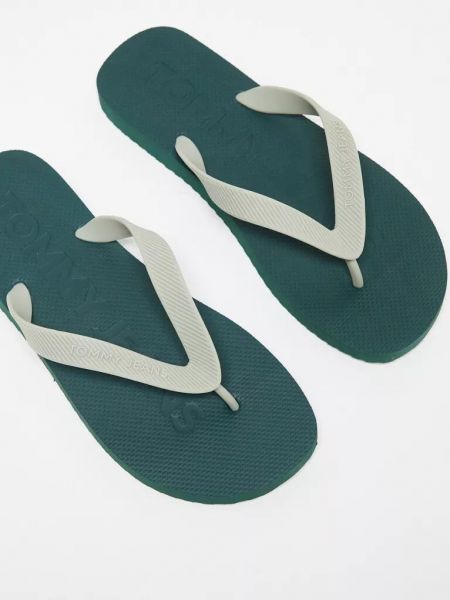 Пляжные сандалии Tommy Jeans зеленые