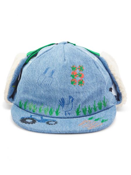 Brodert lue for gutter Stella Mccartney Kids blå