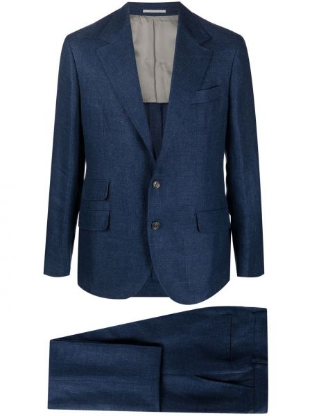 Oblek Brunello Cucinelli modrý