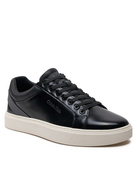 Мереживні смугасті туфлі на шнурівці Calvin Klein чорні