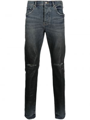 Skinny fit-jeans med sliten Purple Brand