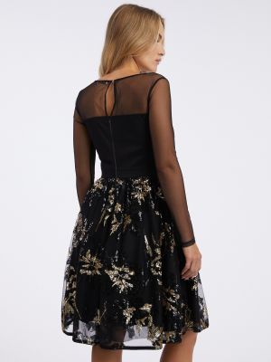 Šaty s flitry Orsay černé